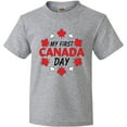 thumbnail image 3 of Inktastic My First Canada Day with Red and White Maple Leaves Youth T-Shirt, 3 of 5