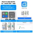 thumbnail image 2 of Amdohai Tuya WiFi Intelligent Automatic Reclosing Protector Multifunctional Current Voltage Monitoring Power Meter Protections Values Settable, 2 of 8