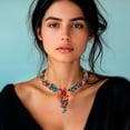 thumbnail image 3 of NOVICA Agate and carnelian Y necklace, 'Summer Flower', 3 of 9