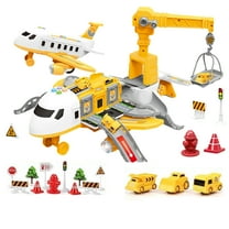 Esaierr Kids Toddler Baby Airplane Toys Transport Cargo Toys with Mini Car Toys Inertial Model Airplane Toy for Boys Girls