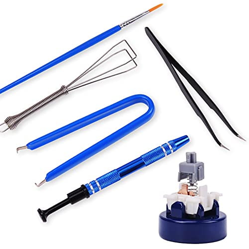 Keyboard Lube Kits 6 PCS Contains MX Switch Opener, Stem Holder, Switch Puller, Keycaps Puller, and Lube Brush, Switch Lube Tools for Mechanical Keyboard Customization, Key Switch Opener