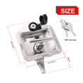 thumbnail image 2 of Zreneyfex Trailer Door Latch T-Handle Lock Latch Stainless Steel with Gasket and Keys for RV Camper Truck Toolbox (2), 2 of 7