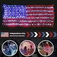 thumbnail image 3 of DBFAIRY Solar American Flag Lights Outdoor,420 LEDs American Flag Net Lights 6.5ft x 3.28ft Super Bright,Memorial Day Decorations of The United States for Independence/National/Memorial Day,July 4th, 3 of 10