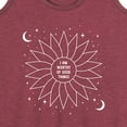 thumbnail image 3 of Instant Message - Celestial Flower Affirmation - Women's Racerback Tank Top, 3 of 6