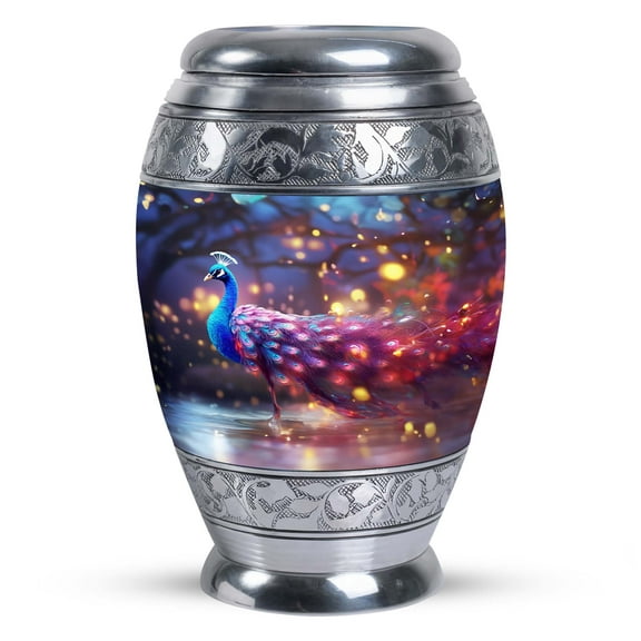 Colorfull Peacock Cremation Urns For Ashes For Women - Decorative Urns For Human Ashes - Burial Urn - Memorial Urns For Human Ashes - Mini Urns For Human Ashes Keepsake (Size -3inch, 1pcs)