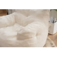 thumbnail image 4 of Bean Bags Chair Sofa Chair, Fluffy Lazy Sofa Teddy Fabric Stuffed Lounge Chair, High Resilience Foam Sofa Couch, Soft Tufted Foam Reading Chair for Bedroom, Living Room, Dorm, Balcony, Ivory White, 4 of 7