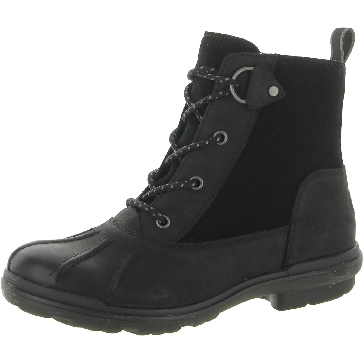 UGG Womens Brown Pull Tab Lace Up Padded Waterproof Hapsburg Round