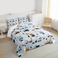 thumbnail image 3 of Manfei Boys Tractor Car Queen Comforter Set, Cartoon Vehicle Bedding Comforter Set, Construction Truck Bedding Set, Lightweight Room Decor, 3-Piece, 3 of 8