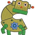 thumbnail image 5 of Threadart Machine Embroidery Designs - Robot Alphabet (1), 5 of 9