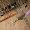 thumbnail image 6 of Kripyery Gear Decoration Quill Pen Set Nice-looking Wood Glittering Signature Quill Pen Ink Set for Students, 6 of 8