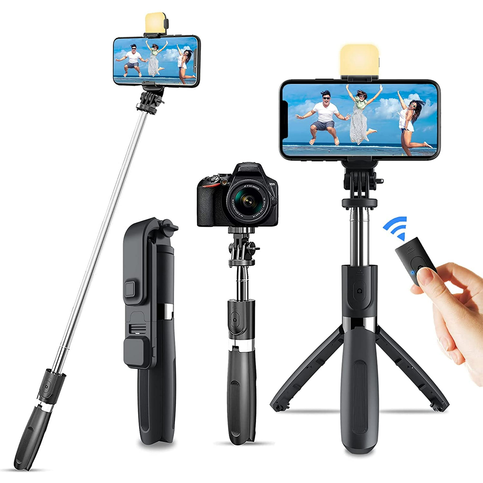 disk Reproducere twinkle IBAOLE Selfie Stick, 40 inch Extendable Selfie Stick Tripod with  Remote/Fill Light/Detachable Holder for iPhone 12 Pro Max/11 Pro Max/XR/XS  Max, Android, Gopro, Small Camera Black | Walmart Canada