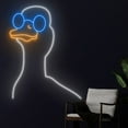 thumbnail image 2 of Handmadetneonsign Duck Glasses Neon Light, Glass Duck Led Light, Duck Led Sign, Duck Neon Sign, 2 of 5