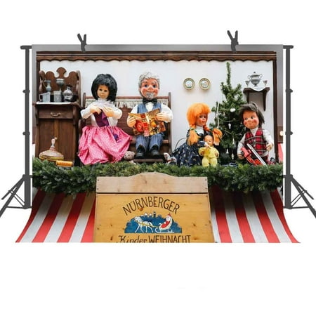 Image of MOHome Background 7x5ft Family Character Dolls Photography Backdrop Photo Props
