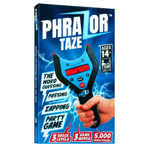 PhraZor Taze – Shockingly Fun Word-Guessing Party Game with 3 Shock Levels, 3 Play Modes & Cheat Detector – 5,000  Words, Multiplayer for Teens & Adults and Family Game Night
