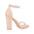 thumbnail image 3 of Women Chunky Heeled Ankle Strap Sandals Elegant Single Band Buckle Decor Sandals High Heel Sandals Open Toe Ankle Strap Sandals Heels, 3 of 5