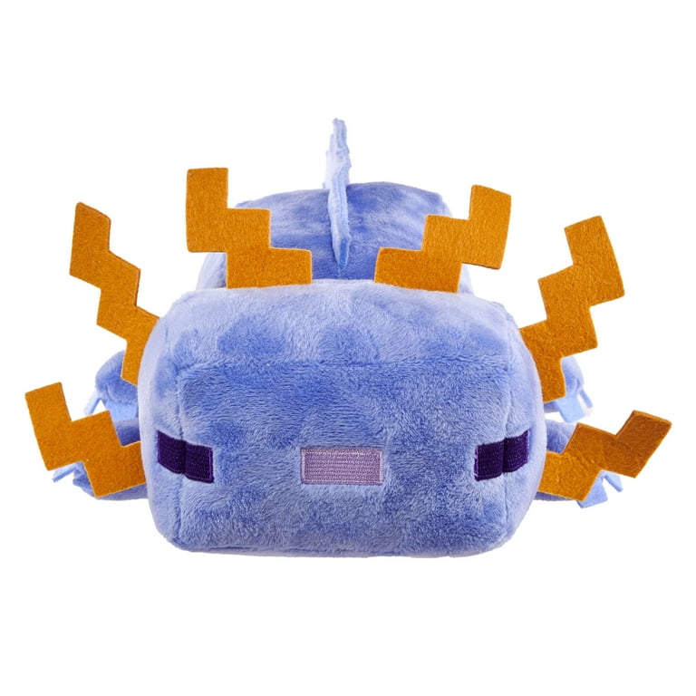 Minecraft Plush Blue Axolotl Toy, 8-inch Collectible Soft Doll