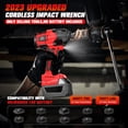 thumbnail image 4 of 1/2 inch Cordless Impact Wrench for Milwaukee 18V Battery with LED Light, 600FT-LBS (810N.m) Brushless Electric Impact Gun, 4 of 7