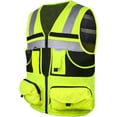 thumbnail image 2 of Kasa Style High-Visibility Reflective Safety Vest with 3M, Multi-Pocket, Unisex Design - Durable Workwear for Men and Women, Ideal for Construction Workers & Outdoor Safety (Yellow, 7X-Large), 2 of 9