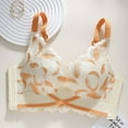 thumbnail image 2 of Penkiiy Ice Silk Lace Cooling Comfort Bra, Lace Buttonless Comfortable Bra, Seamless Push Up Bras, for Women & Seniors 34 Orange, 2 of 5