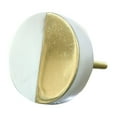 thumbnail image 5 of Perilla Home Luna Marble Knob Set of 6 Round Shape Knobs Pull And Push For Handles Cabinet Door Home Interior Decorative Knobs for Home Kitchen Cupboard Dresser Wardrobe Drawer Pulls : White and Gold, 5 of 8