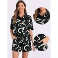 thumbnail image 2 of DARING DIVA 2 Pieces Women's Short Sleeve Pajama Beach Sets XS Black, 2 of 6