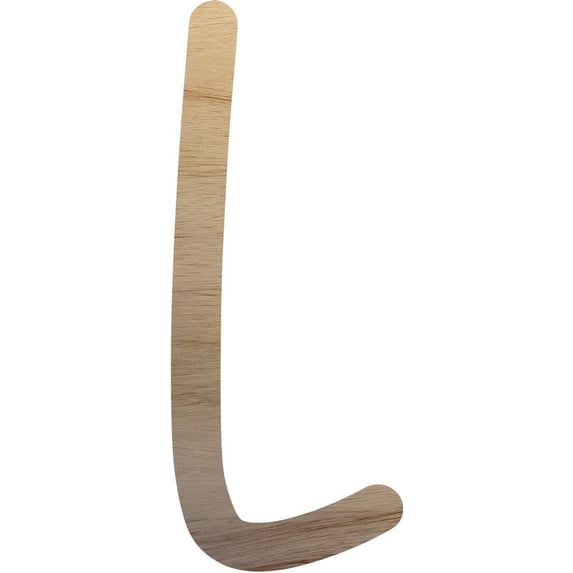 Wooden Letter Craft L Shape, Paintable 20'' Tall Wood Alphabet DIY Letter, Unfinished