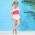 thumbnail image 3 of Maillot de Bain Deux Pièces d'Été Aurora pour Petite Fille, Bikini de Jeu de Rôle, Tankini pour Tout-Petit, Rouge, 3 à 10 Ans, 3 of 6