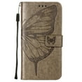 thumbnail image 2 of SaniMore Case for iPhone 14 Pro Max (6.7" 2022), PU Leather Skin with Luxury Embossed Butterfly [Wrist Strap & Card Slots & Flip Kickstand] Full-body Shockproof Business Wallet Cover, Gray, 2 of 7