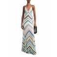 thumbnail image 2 of Jaimenalin Women'S Beach Dress Deep V Neck Backless Striped Bodycon Halter Knit Maxi Dress Green L, 2 of 3