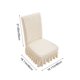 thumbnail image 3 of Stretch Chair Cover, Elastic Slipcover, Aslant Circles Pattern Skirt Dining Chair Protector, Polyester Fabric, 1-Piece, 3 of 6