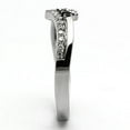 thumbnail image 4 of TK996 - High polished (no plating) Stainless Steel Ring with AAA Grade CZ  in Black Diamond, 4 of 4