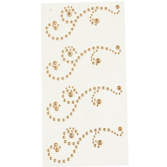 12 Packs: 4 ct. (48 total) Gold Rhinestone Flourish Stickers by Recollections