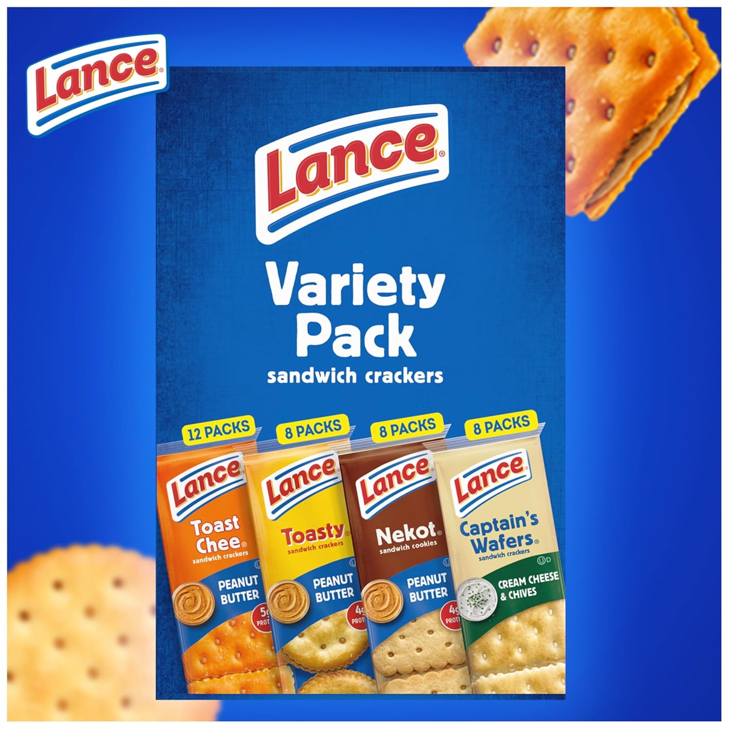Sandwich Crackers Variety Pack, 36 Ct (Pack of 36)