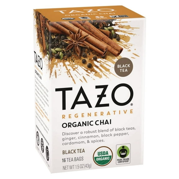 Tazo 10794522003058 1.4 oz. Tea Bags - Organic Chai (96/Carton)