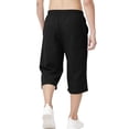 thumbnail image 4 of ITSAME Boys Cropped Pants, with Pockets Athletic Fit Elastic Waist Summer Kids Fashion Casual Pants Black 6-7T, 4 of 7