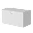 thumbnail image 1 of Coffre de Rangement pour Terrasse en Résine de 73 Gallons – Organisateur Étanche, Résistant aux Intempéries et Verrouillable pour Patio, Outils de Jardin, Jouets de Piscine, Coussins de Mobilier – Coffre Extérieur Durable avec Sangle Tressée, Blanc, 1 of 8