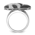 thumbnail image 5 of Brilliant Embers Sterling Silver Black & Clear CZ  Heart Ring, 5 of 8