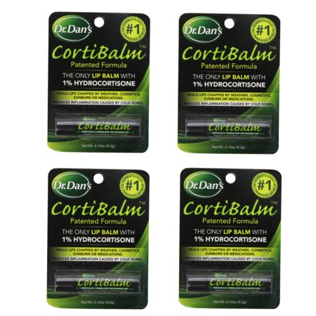 Dr. Dans CortiBalm lip balm, for chapped lips - 0.14 oz- 4 (Best Solution For Chapped Lips)
