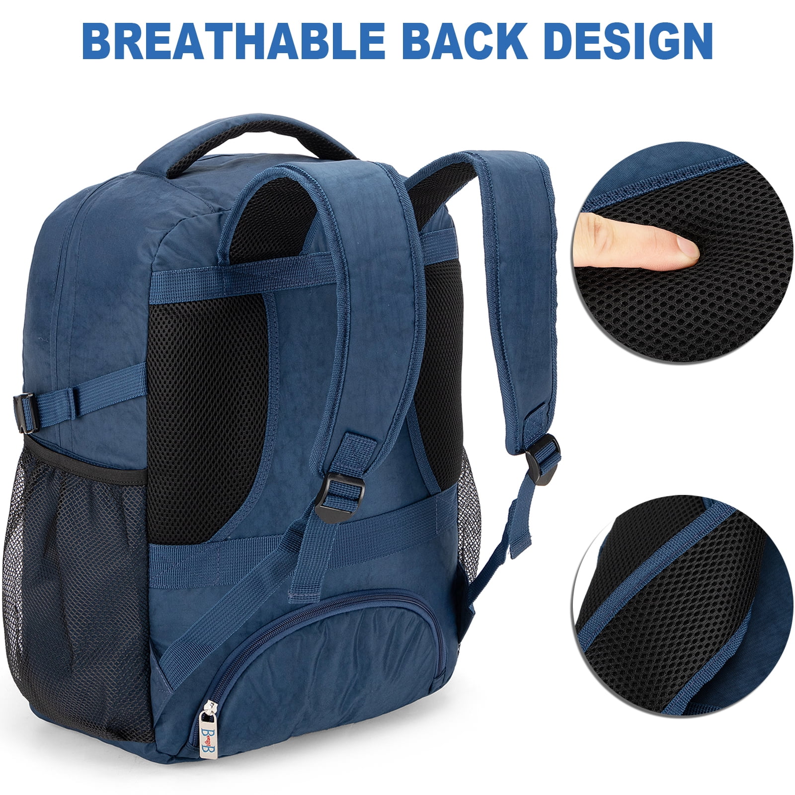 Boarding top blue backpack