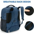 thumbnail image 2 of Boardingblue New 18" Personal Item Laptop Backpack for American, Spirit, Frontier Airlines (Navy), 2 of 6