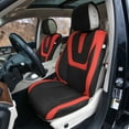 thumbnail image 1 of FH Group Universal Deluxe Faux Leather Car Seat Covers with Modern Pattern Fit for Cars, Trucks, SUVs or Van – Red Front Seats, 1 of 7