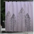 thumbnail image 3 of Ambesonne Country Shower Curtain, Pine Trees Woodland Ombre, 69"Wx84"L, Pale Lavender, 3 of 4