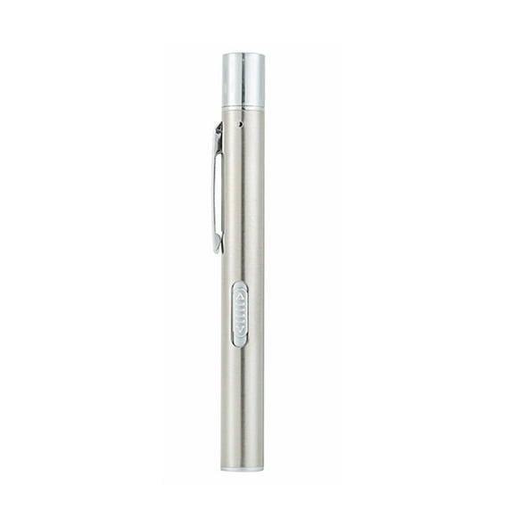 Mulanimo Portable Dual Light Source LED Stainless Steel Nursing Penlight Flashlight for Students Doctors