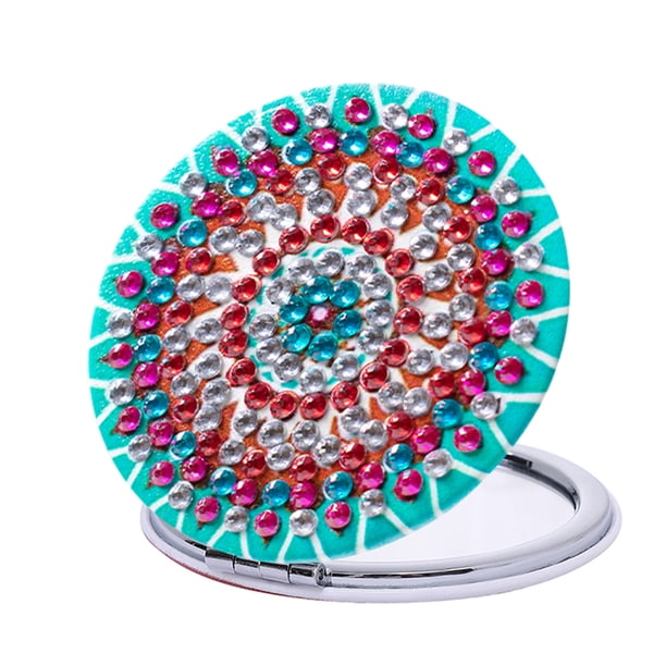 Espejo de diamante de cristal DIY Mandala de doble cara con forma especial para adultos y niños