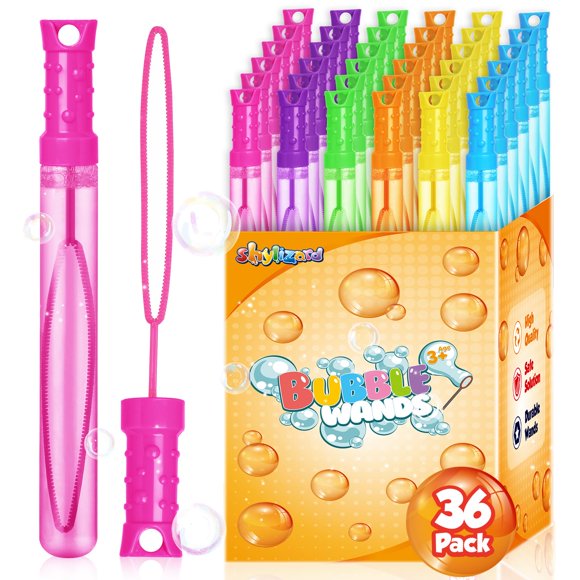 Bubble Wands ShyLizard para fiestas infantiles, 36 unidades, 2 onzas, más de 3 años