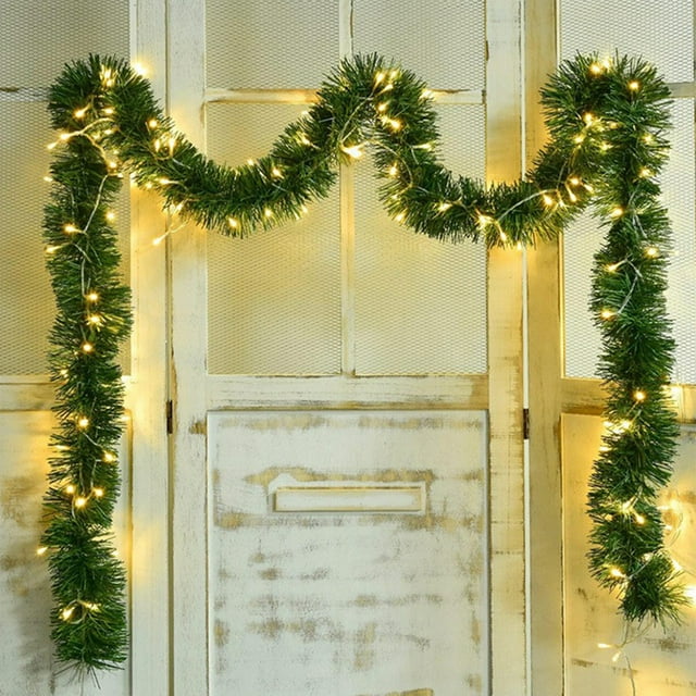 Solo Hoy, Simulación encriptada Modelado de ratán Césped navideño de ratán Decoración navideña de ratán falso Akmoler