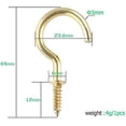 thumbnail image 4 of BRILLAR Ganchos de tornillo dorados, paquete de 30, ganchos para colgar versátiles para plantas, cocina, interior y exterior, 4 of 5