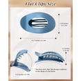 thumbnail image 2 of AWAYTR 6 Pack Matte Flat Hair Claw Clips, Large Oval French Clips, No Slip Strong Grip for Yoga, Daily & All Hair Types, 2 of 7