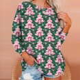 thumbnail image 4 of lcziwo Prime Deals Chandail de Noël pour Femmes Grande Taille Mignon des Fêtes Imprimé 3D d'Arbres de Noël Hauts Col Rond Manches Longues Chandail 2024 Chandails Graphiques Vert,m, 4 of 7