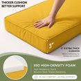 thumbnail image 4 of Snubbull 3 Pack Loveseat Cushion Set, 36" x 18" x 3" Waterproof Outdoor Chair Replacement Cushions for 4-Seater Wicker Rattan Patio Furniture, Yellow, 4 of 9
